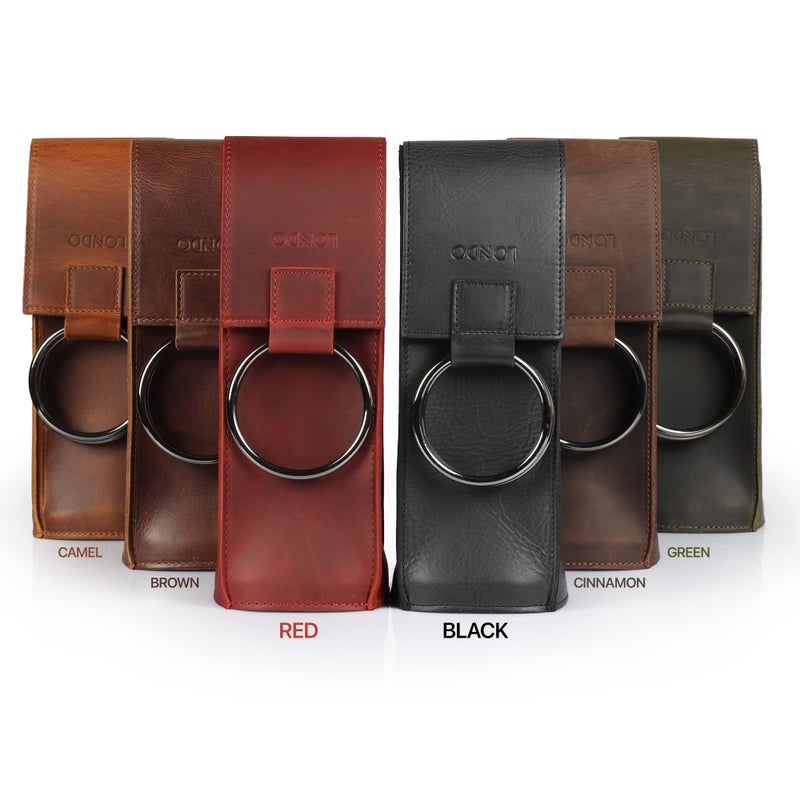 Londo Genuine Leather Wine Bottle Holder â€“ Stylish & Durable Wine Carrier for Travel, Picnics, and Gifting - Image 4